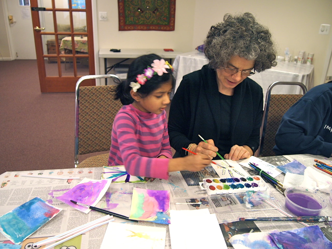 We try our best to give individual attention. Our professional artist working hand in hand with one of our students.