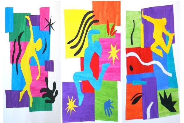 13 year old work inspired by Henri Mattise cut-outs (arteascuola.com)