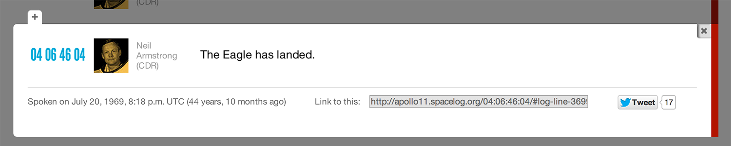 The details matter: every transcript line's date is presented in the most human way possible to relate to the user. 