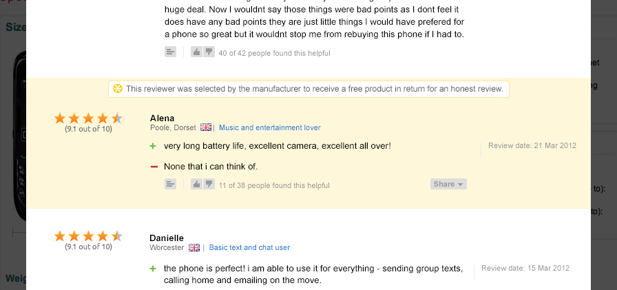 Edge case: a review for a pre-release product