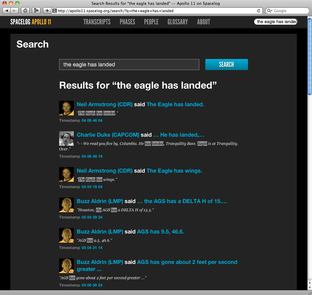 Search results