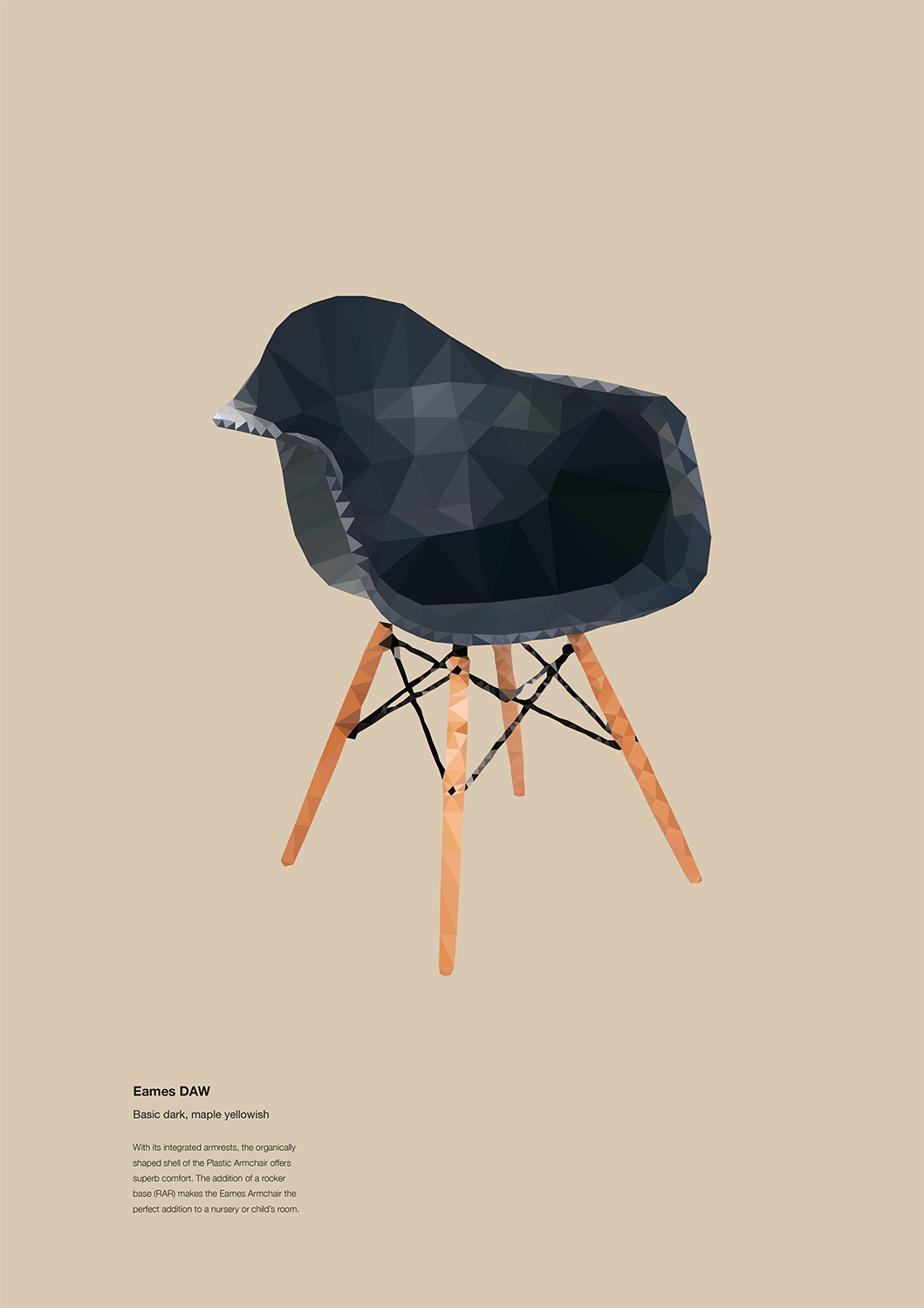Eames DAW (Dining Height Armchair Wood Base)