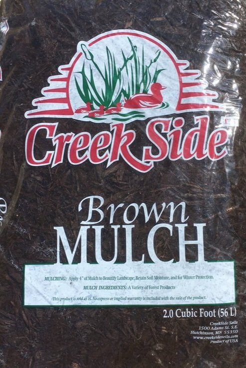 Brown Mulch $8.99/2 cu ft