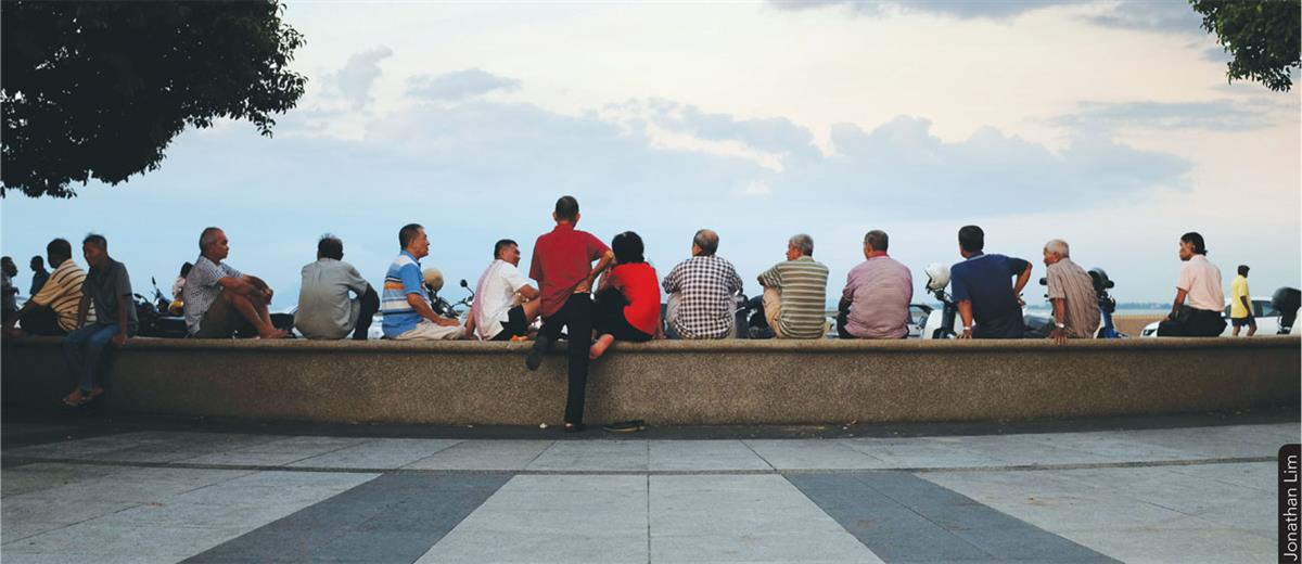 Public spaces such as Esplanade are where oldies can meet up and chat.