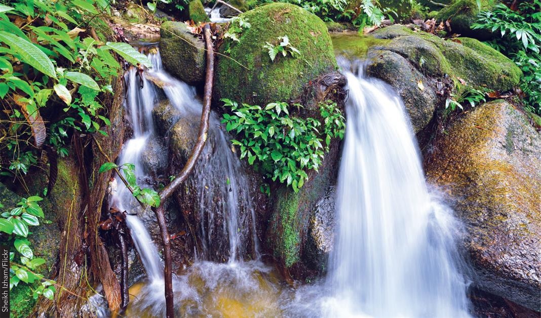 Cascading waterfalls at Bukit 300, Nibong Tebal.