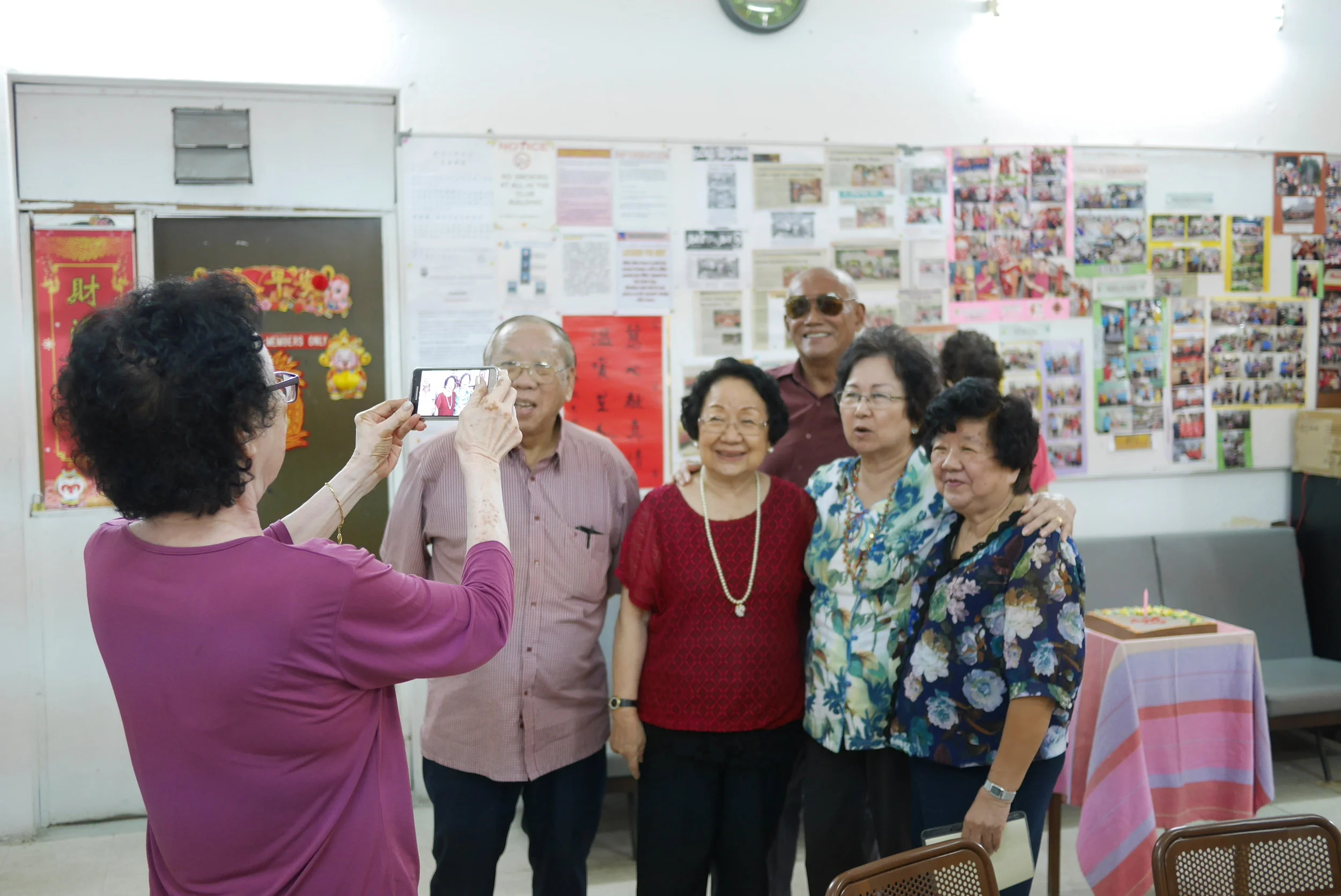 One for the memories. (During a birthday celebration at the Senior Citizens Association which I was invited to. I remembered it as warm and joyful celebration, almost childlike, to celebrate yet another glorious year together with their friends, although in the absence of their family members)