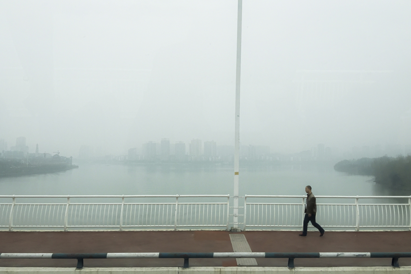Bishan, Chongqing Area. Pollution view from a bridge in Chongqing the metropolitan aerea host over 30.000.000 people and is the most developed in China nowadays .
