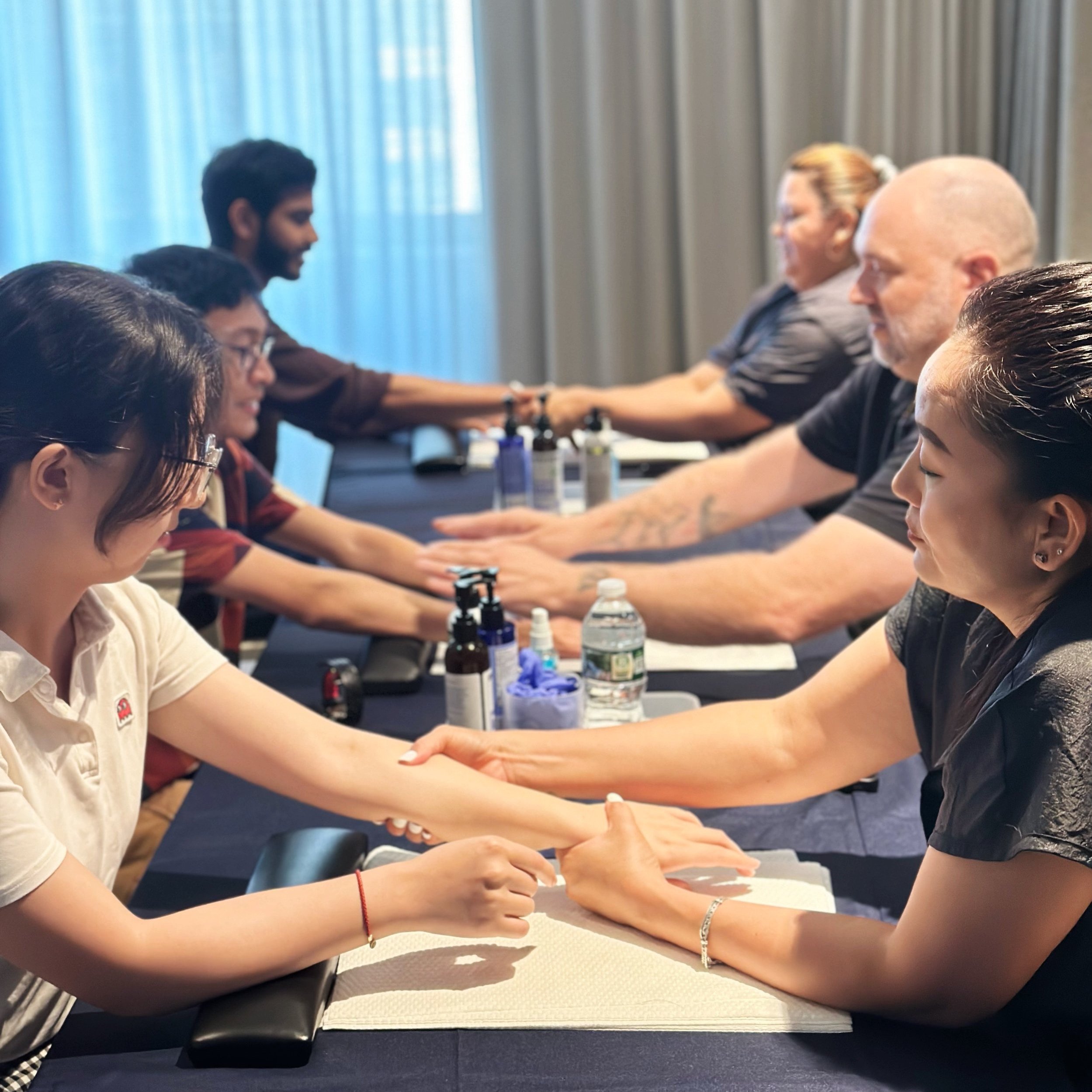 On-site hand massage station!