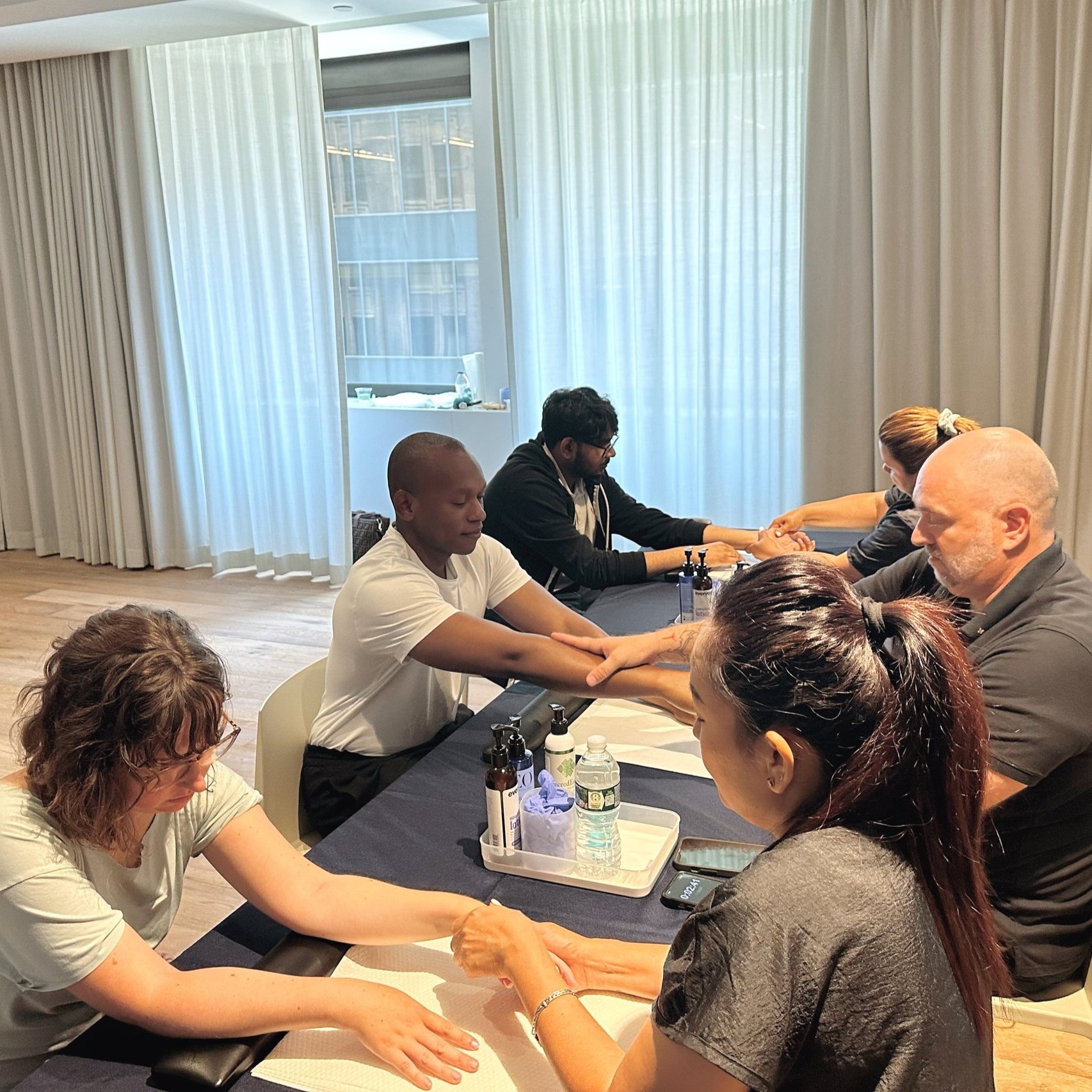 On-site hand massage event