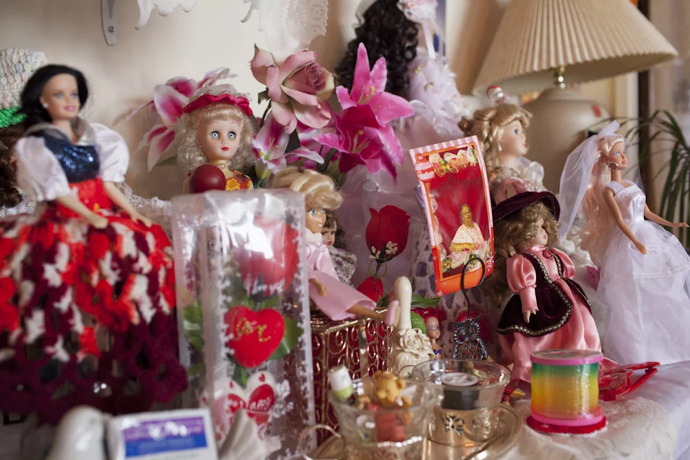This is just a detail of Agustina's collection, displayed prominently in the living room of her small apartment. 