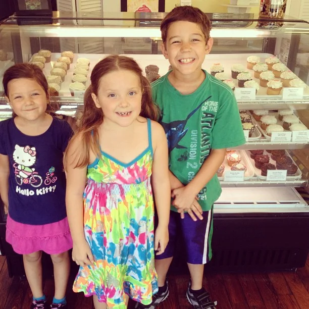 About to pick out their favorite cupcake!