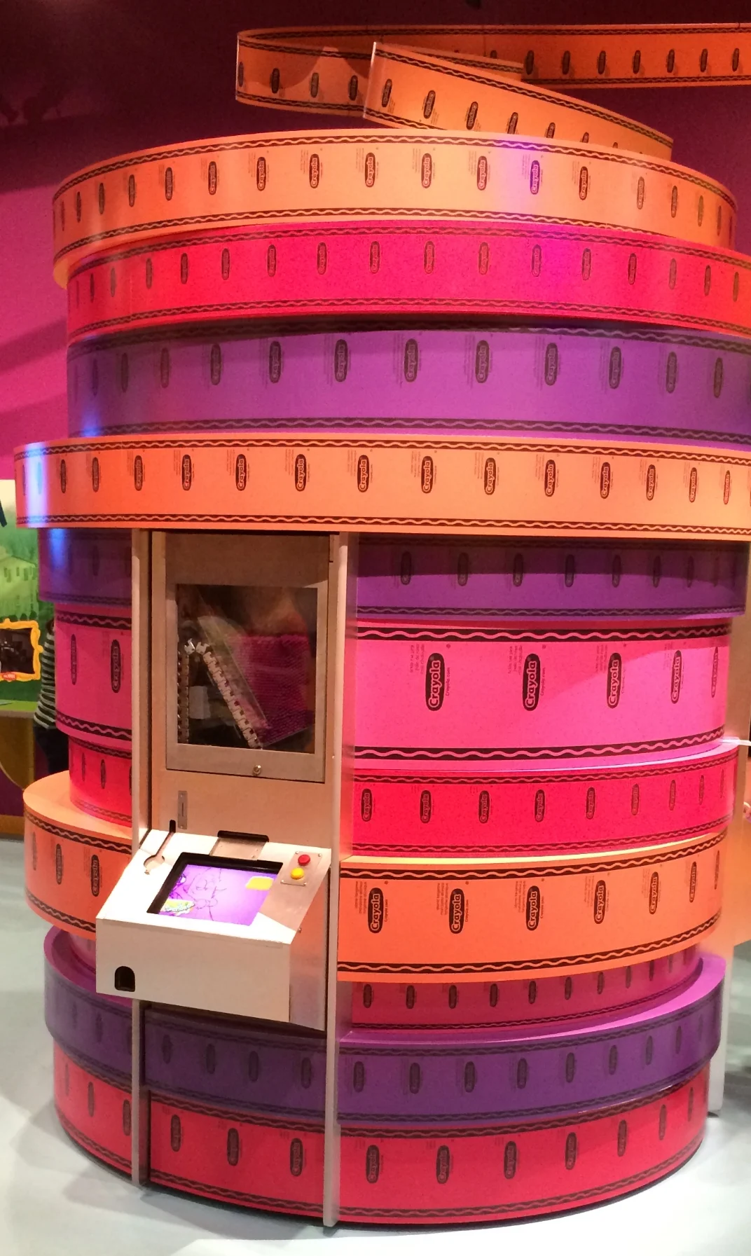 Crayola Experience Orlando, FL Red WRAP IT UP Machine