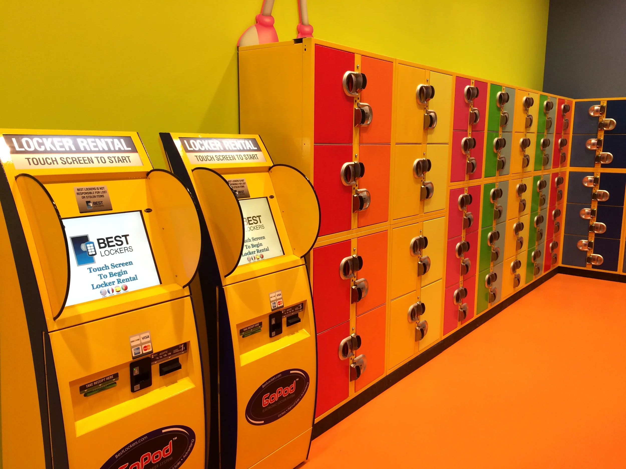 Crayola Experience Orlando, FL Lockers