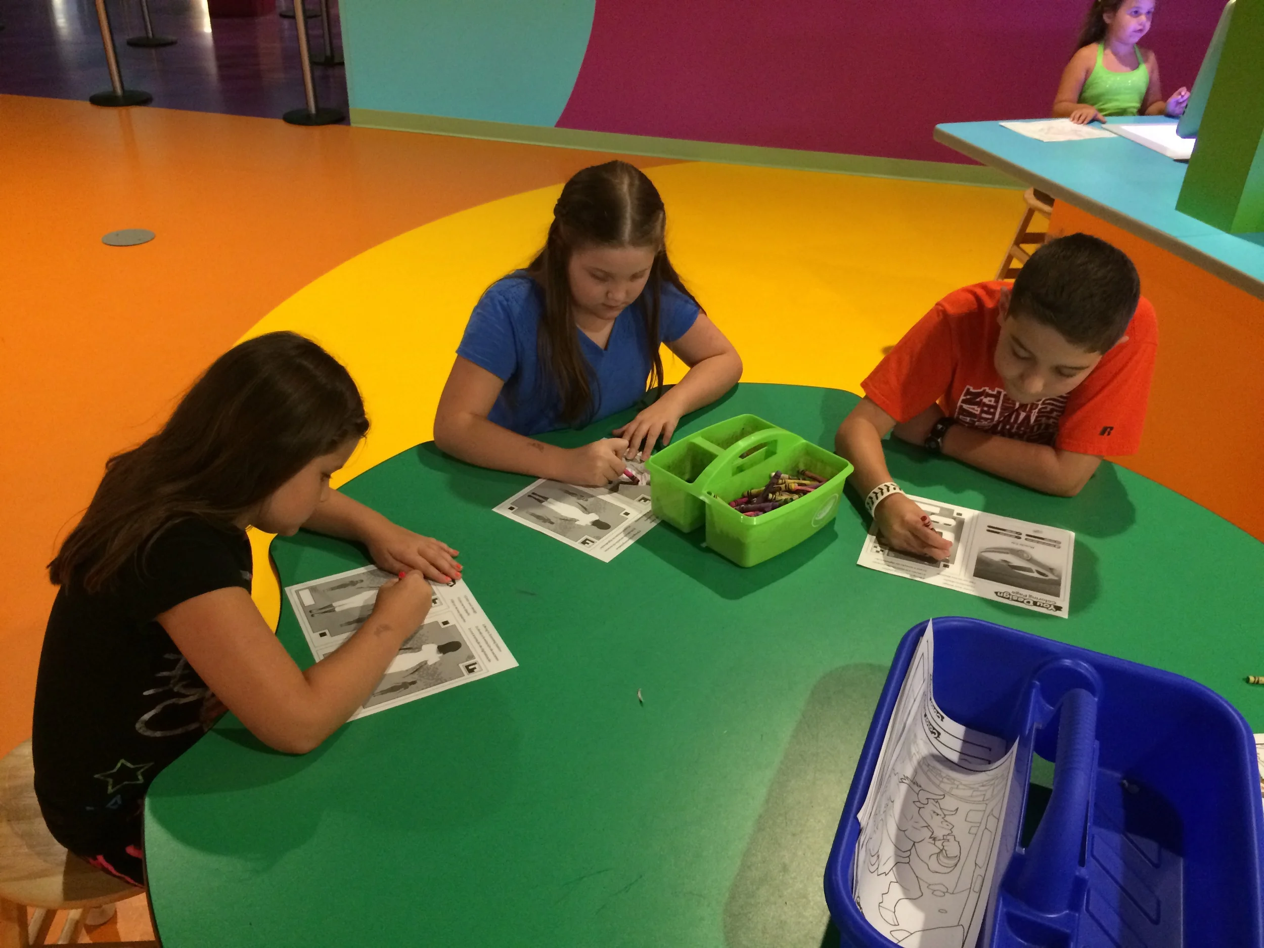 Crayola Experience Orlando, FL YOU DESIGN Coloring Table