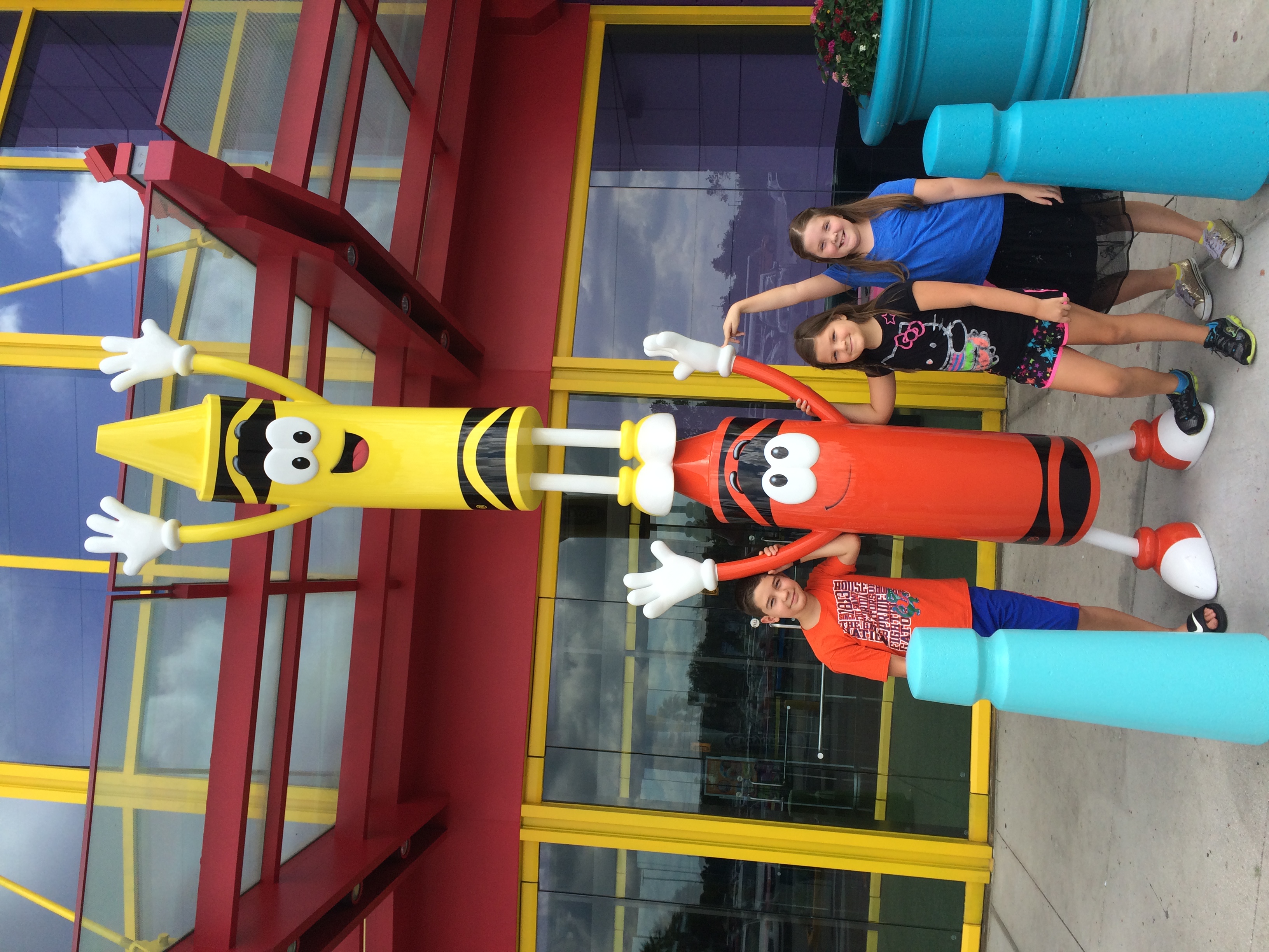 Posing with the Crayons at Crayola Experience Orlando, FL