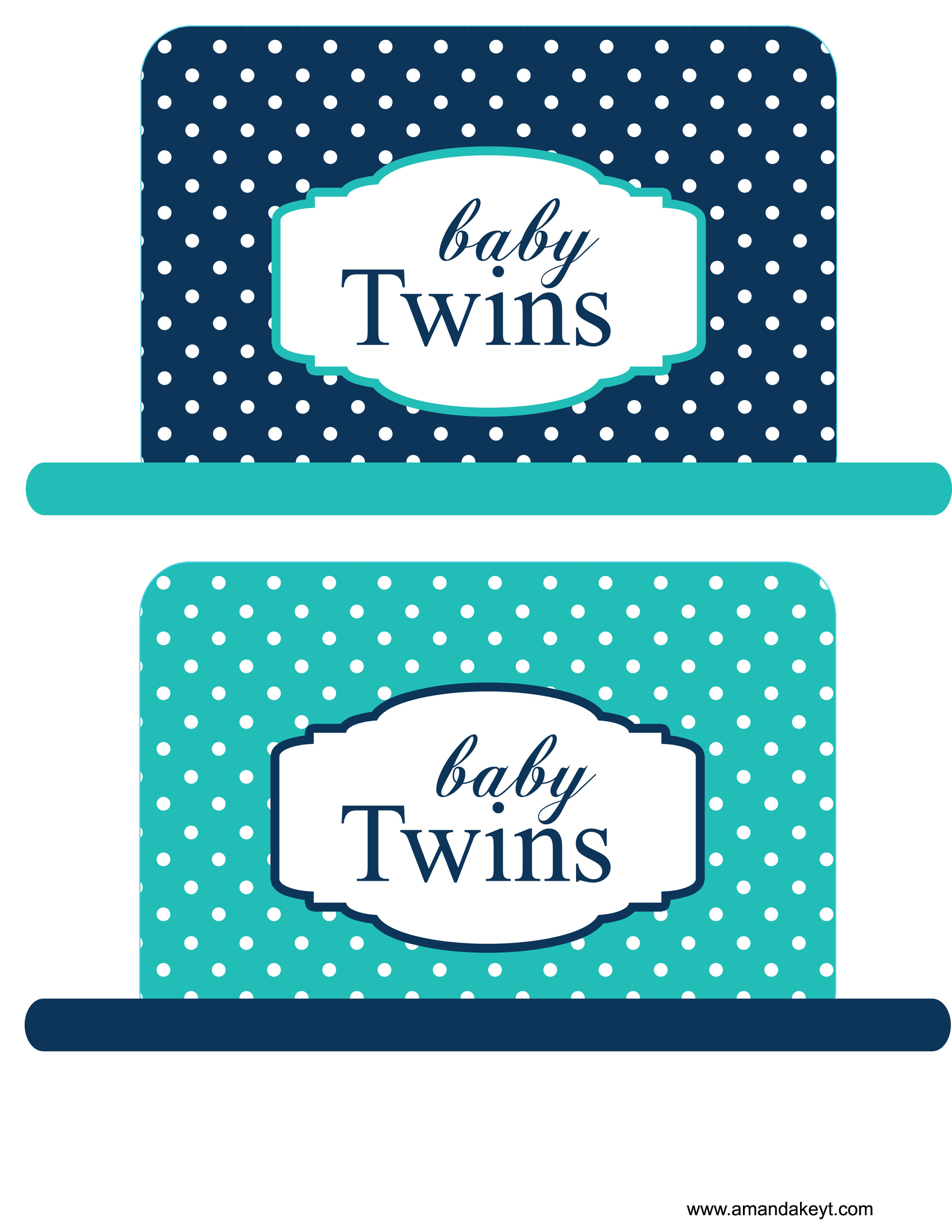 Navy Teal Twins