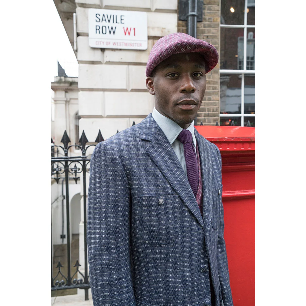 Men's Winter Flat Cap - 'Windswept Flat Cap' in Dashing Tweeds Wool