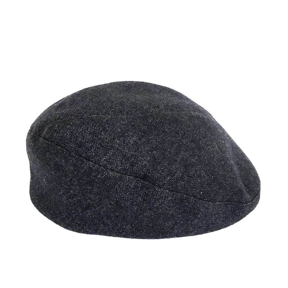 Pure Wool Beret-Cap for Men - 'Assa' in Grey - By Karen Henriksen
