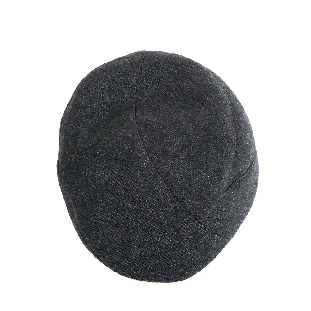 Pure Wool Beret-Cap for Men - 'Assa' in Grey - By Karen Henriksen