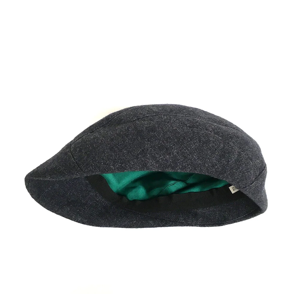Pure Wool Beret-Cap for Men - 'Assa' in Grey - By Karen Henriksen