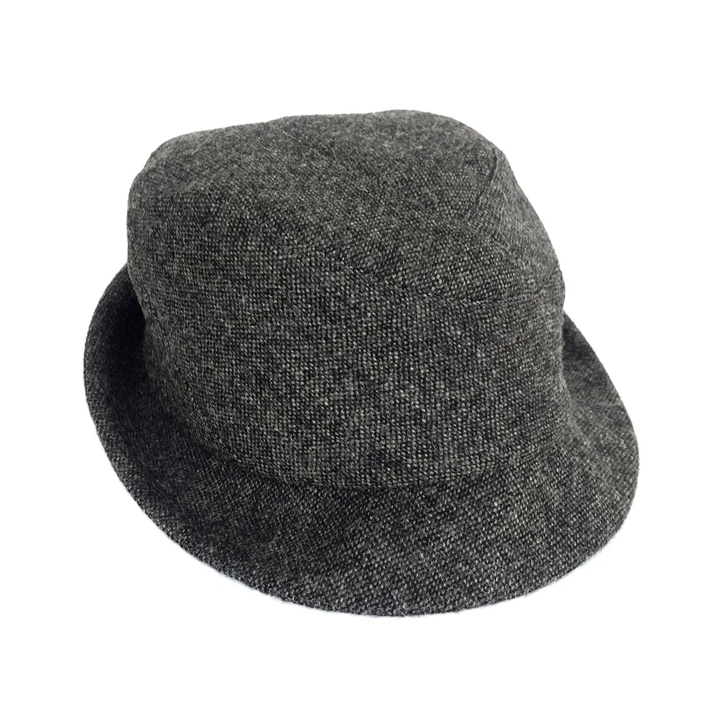 Lightweight Wool Tweed Trilby Hat: 'Hector' in grey — Karen Henriksen