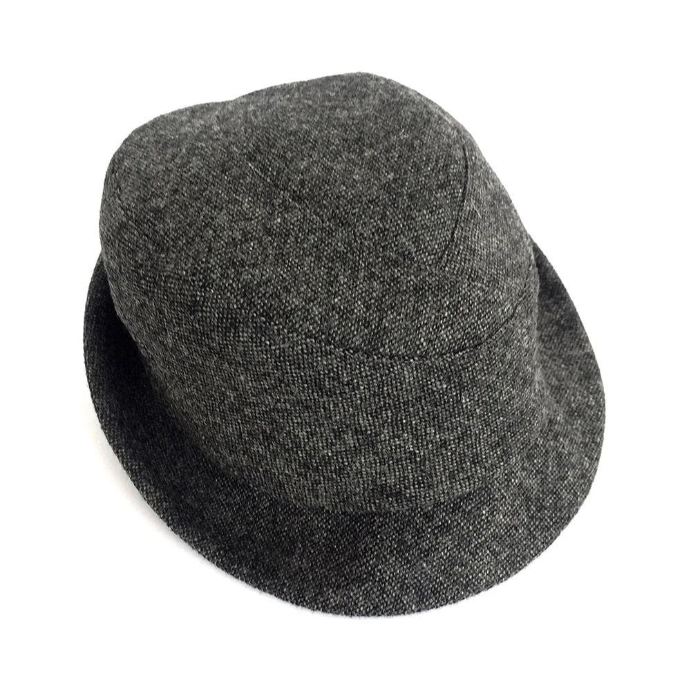 Wool Tweed Men's Trilby Hat - 'Hector' in Charcoal - By Karen Henriksen