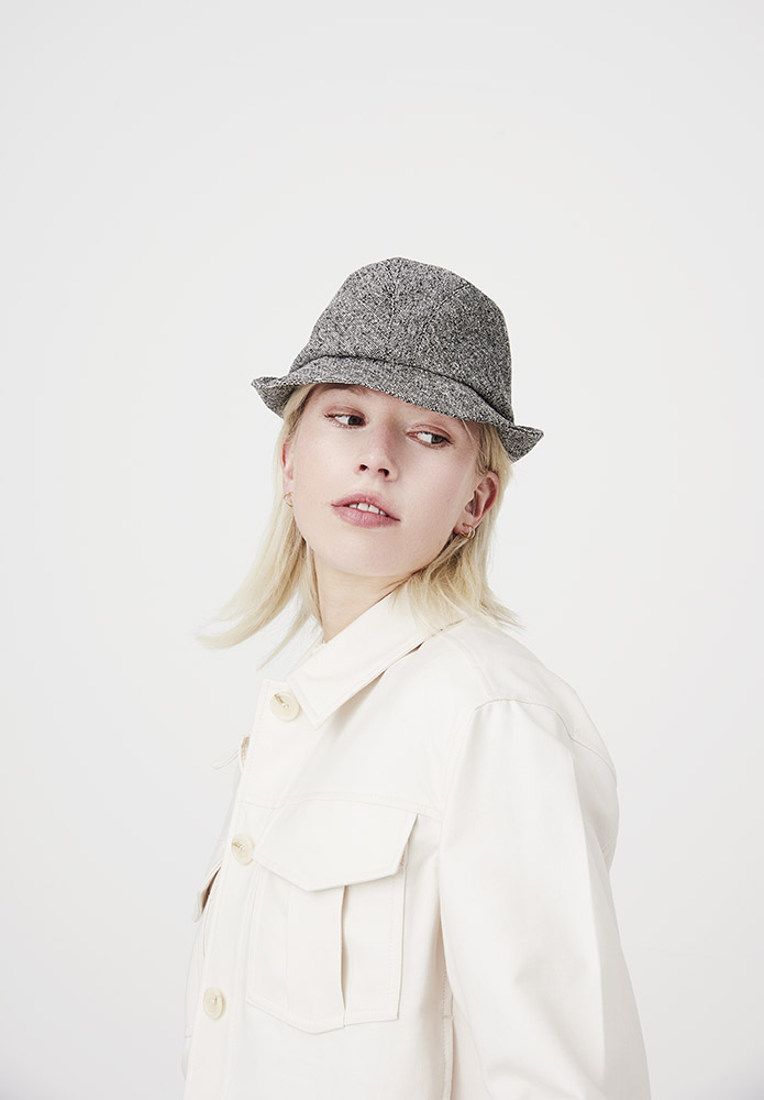 'Denham' trilby hat in silk tweed