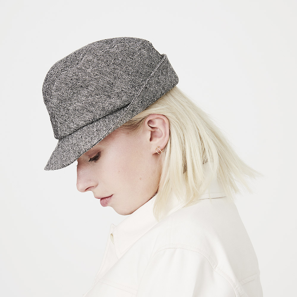 'Denham' trilby hat in silk tweed