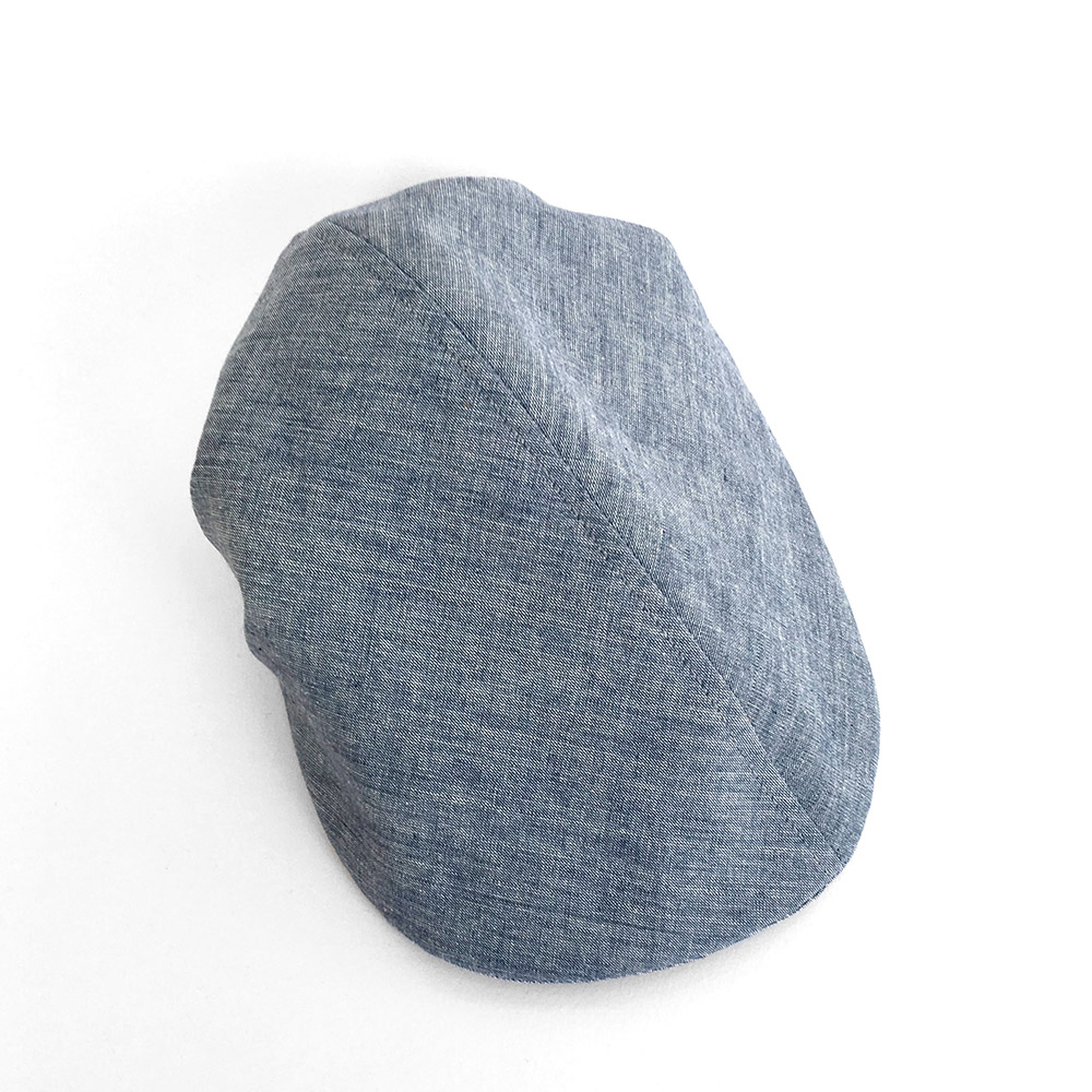 Organic Cotton Flat Cap For Men - 'Skipton' In Blue