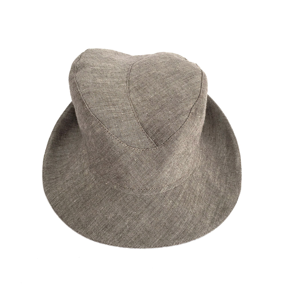 Linen Fedora Style Hat For Men - 'Cavendish' In Light Brown