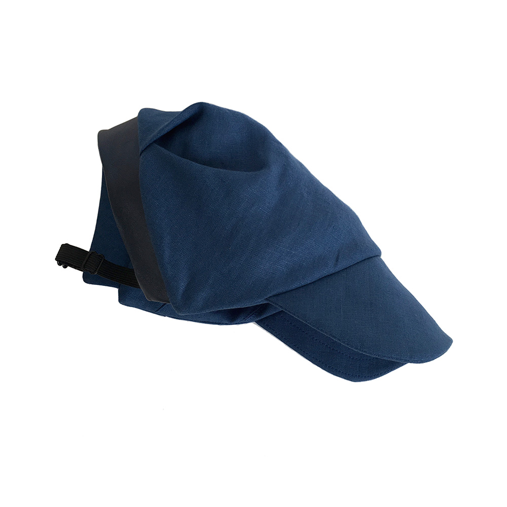 Linen Peaked Cap For Women - Brighton In Royal Blue