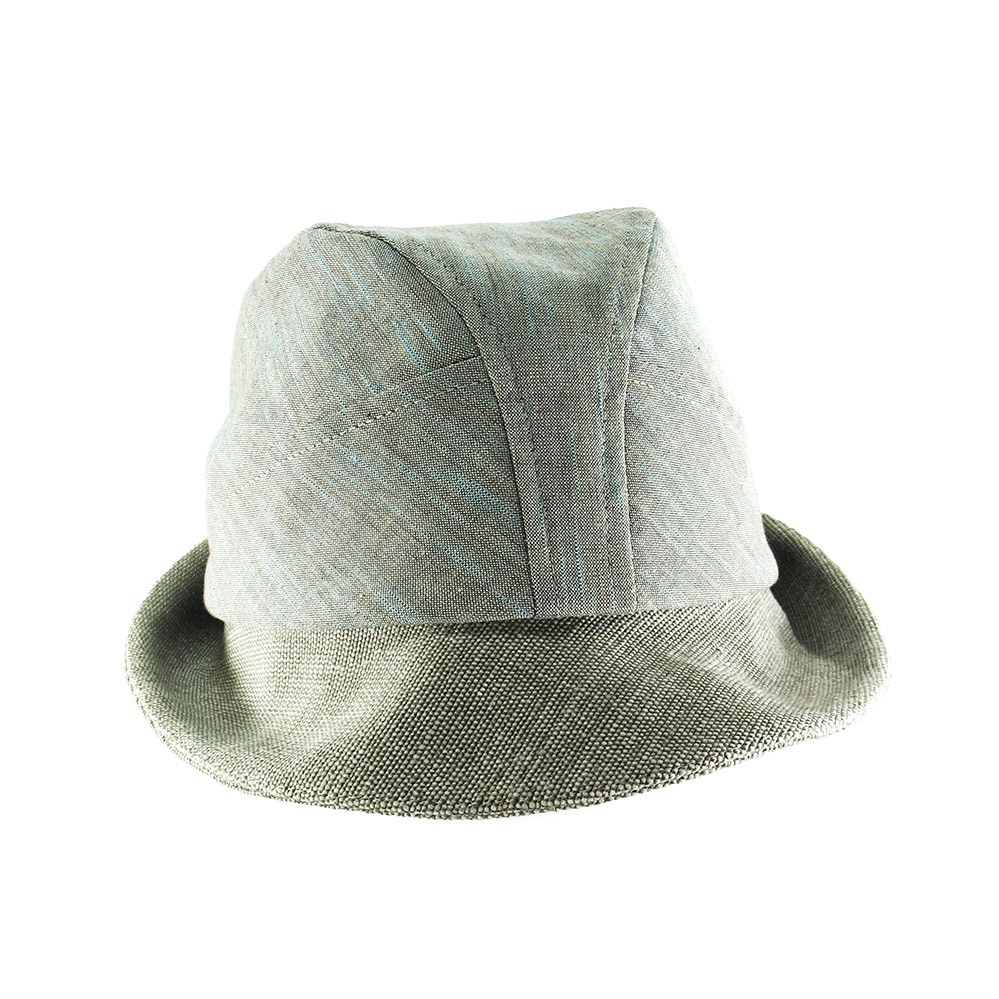 Organic Cotton Summer Trilby Hat For Men - 'Denham' In Sage Green