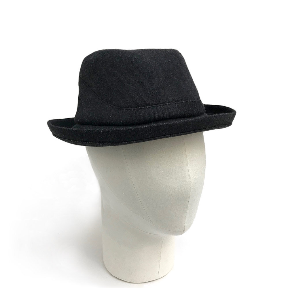 Organic Cotton Denim Fedora style Hat: 'Edgar' in black — Karen Henriksen