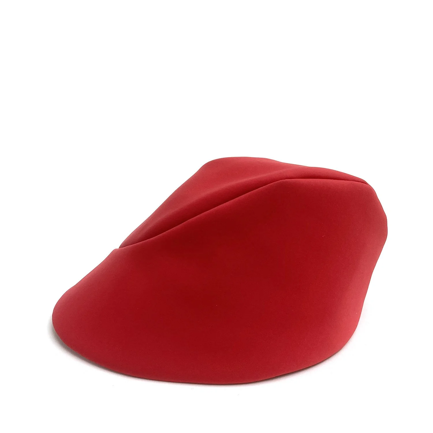 Red Neoprene Designer Hat for women - 'Georgia' Windswept Cap by Karen Henriksen