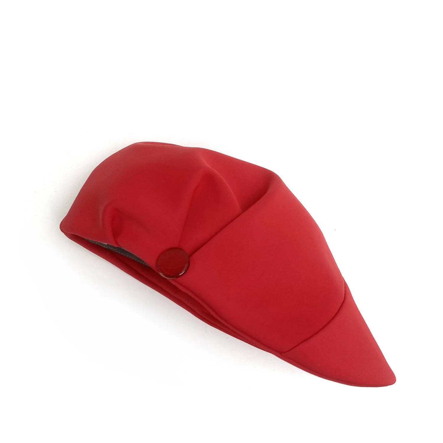 Red Neoprene Designer Hat for women - 'Georgia' Windswept Cap by Karen Henriksen