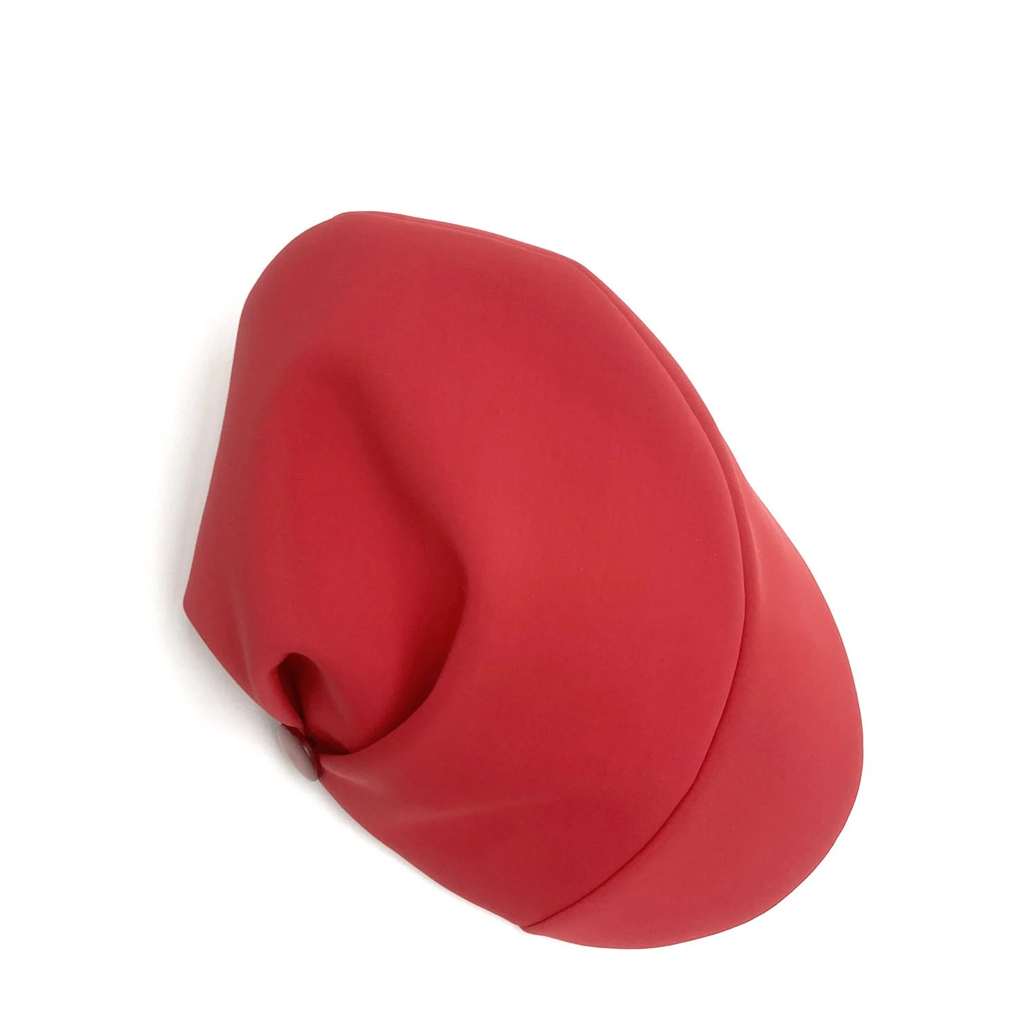 Red Neoprene Designer Hat for women - 'Georgia' Windswept Cap by Karen Henriksen