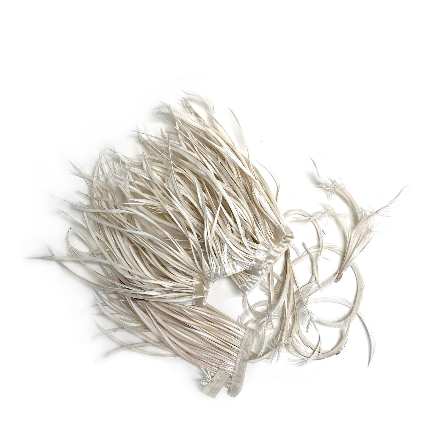 millinery feathers sale by Karen Henriksen - ivory spiky duck biots