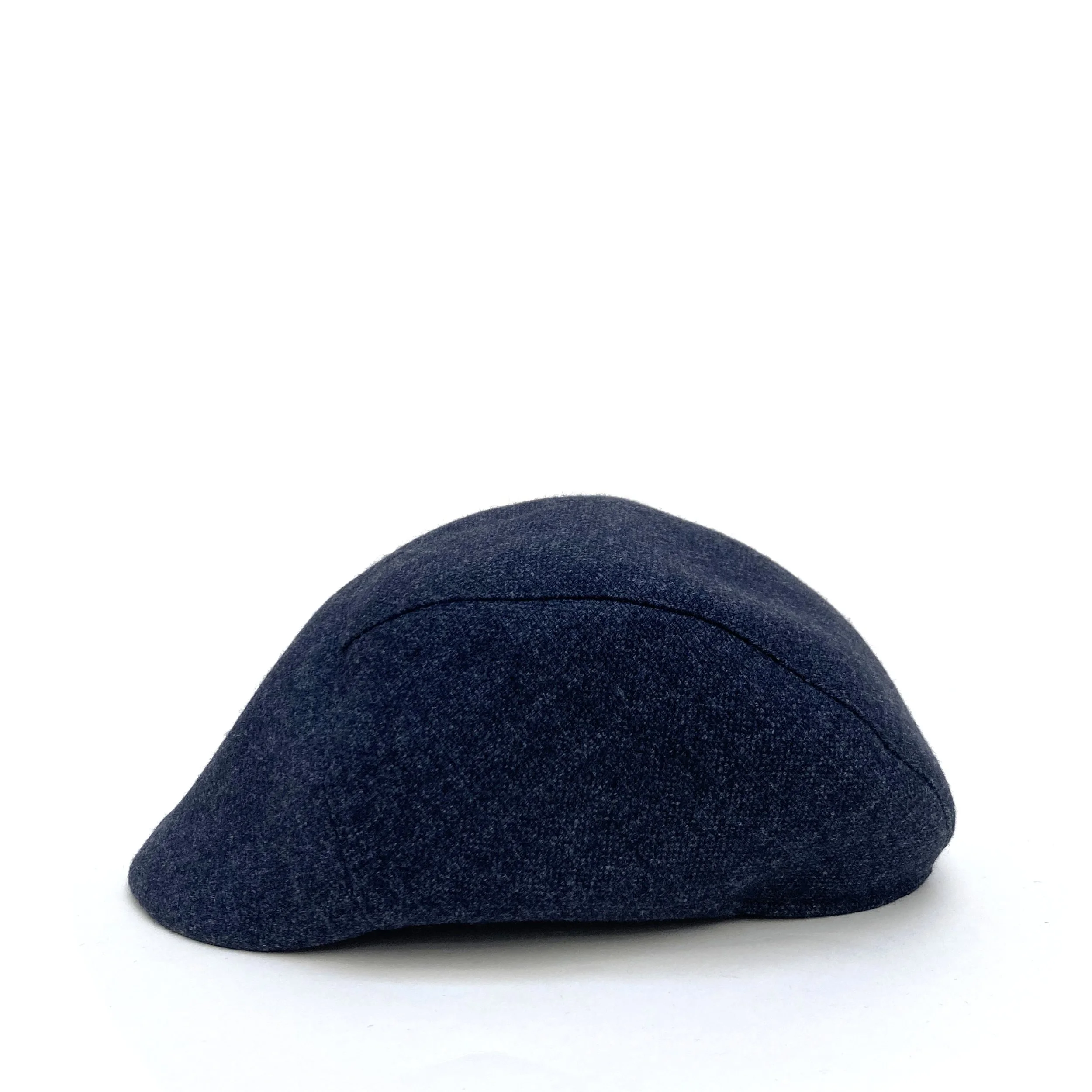 Wool Newsboy Style Cap by Karen Henriksen: 'Reeth' in blue-grey, side view