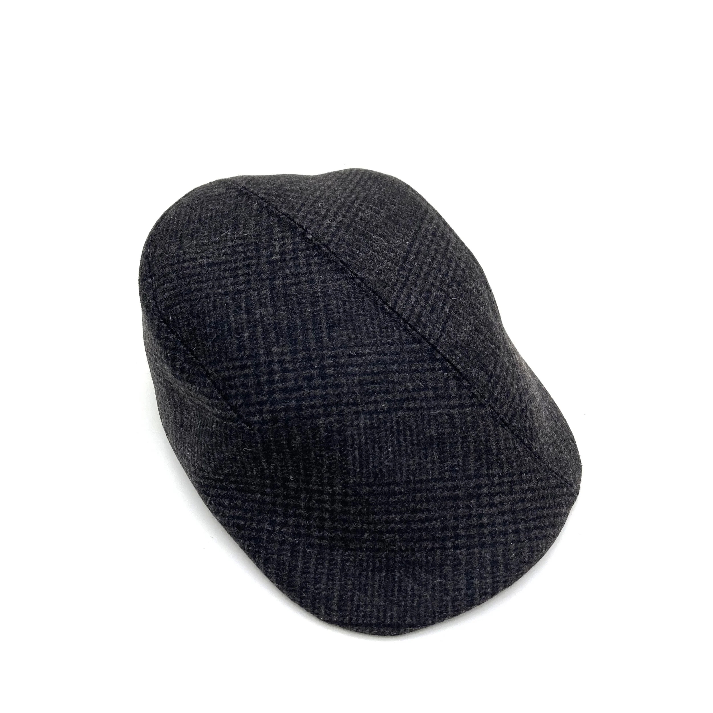 Melton Wool Flat Cap by Karen Henriksen: 'Helmsley' in brown and black check