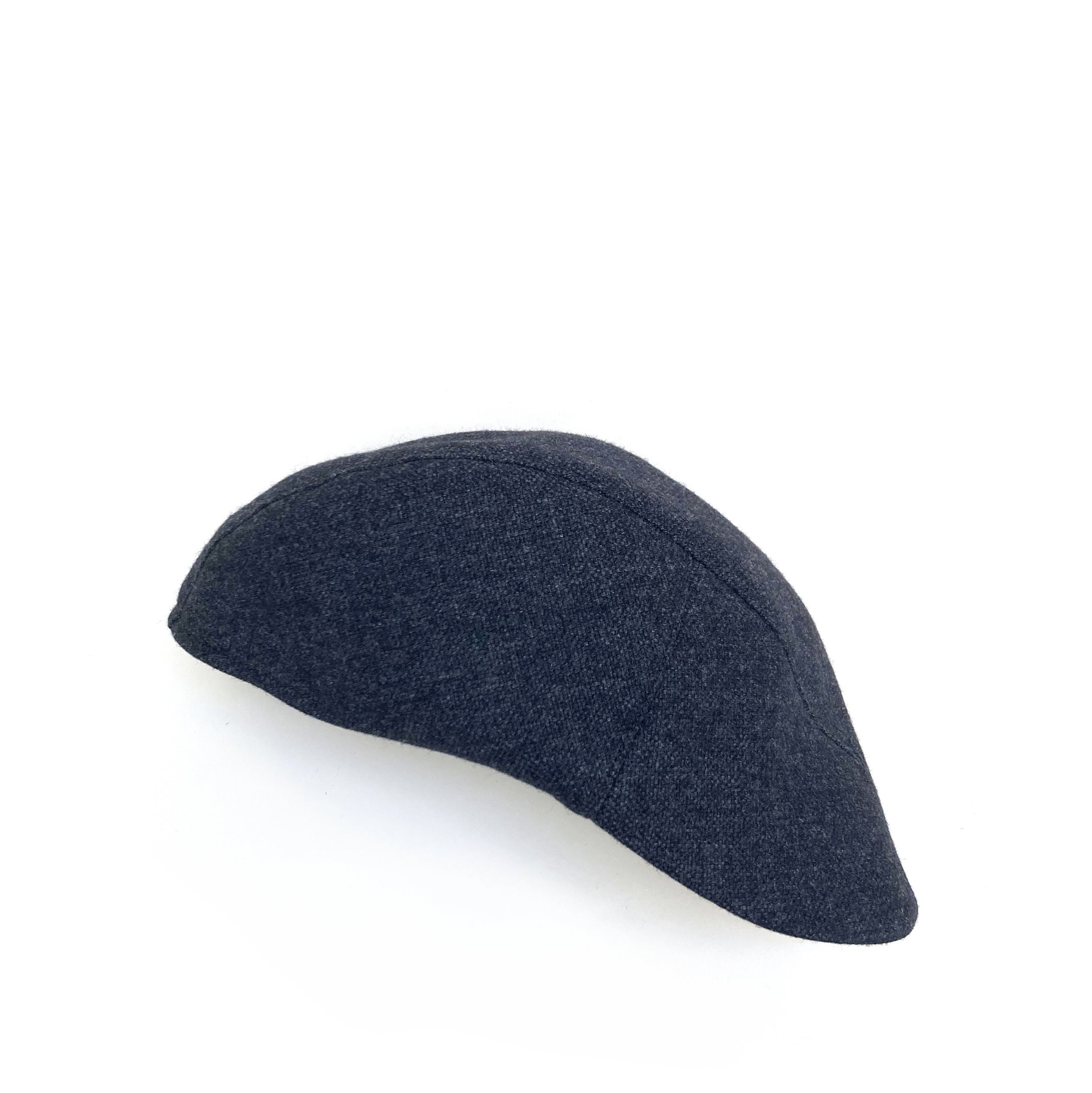 Wool Newsboy Style Cap by Karen Henriksen: 'Reeth' in blue-grey, from above