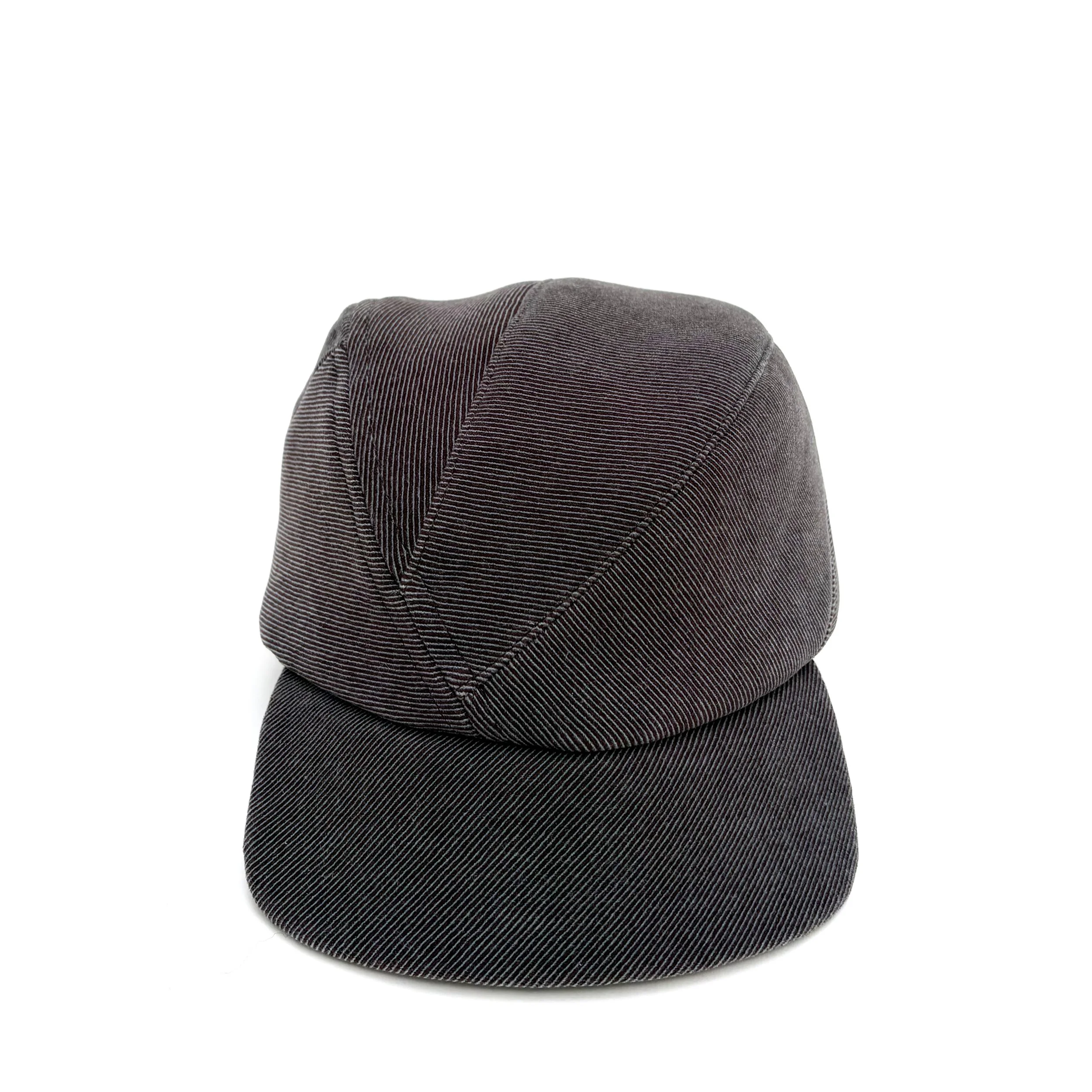 Men's Cotton Moleskin Peaked Cap by Karen Henriksen: 'Alonso' in brown/green twill