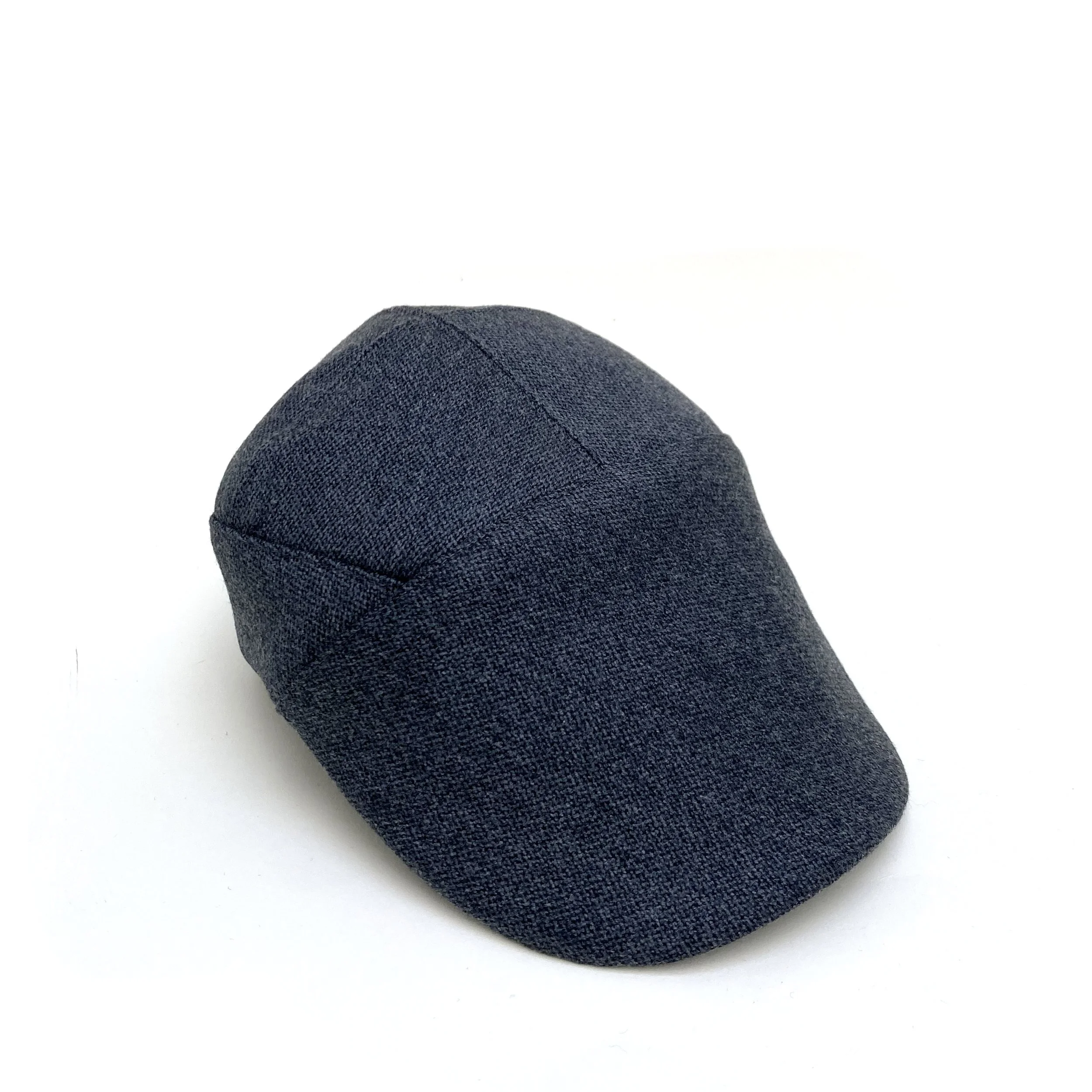 Wool Flat Cap by Karen Henriksen: 'Stamford' in grey