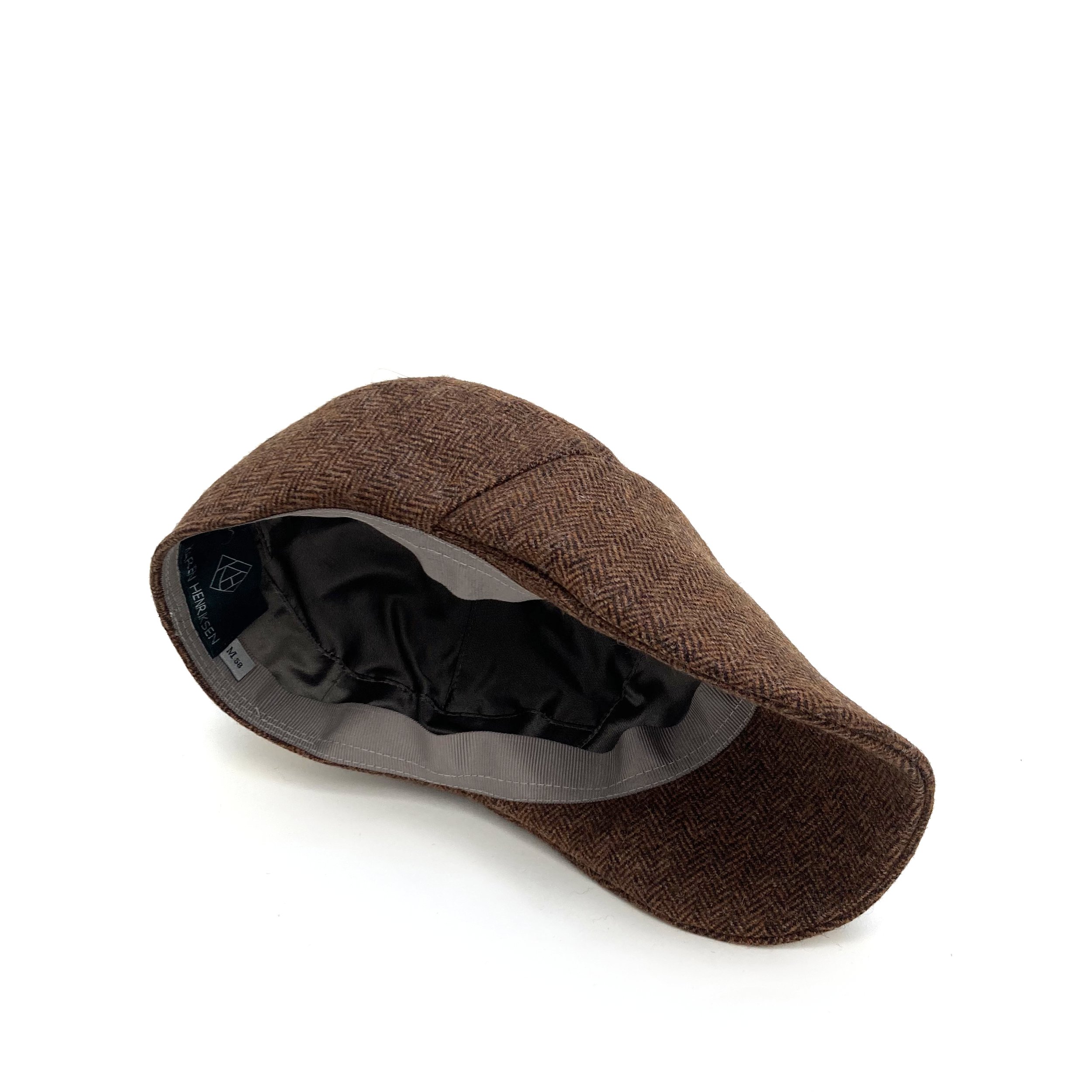Wool Tweed Flat Cap by Karen Henriksen: 'Stamford' in bronze