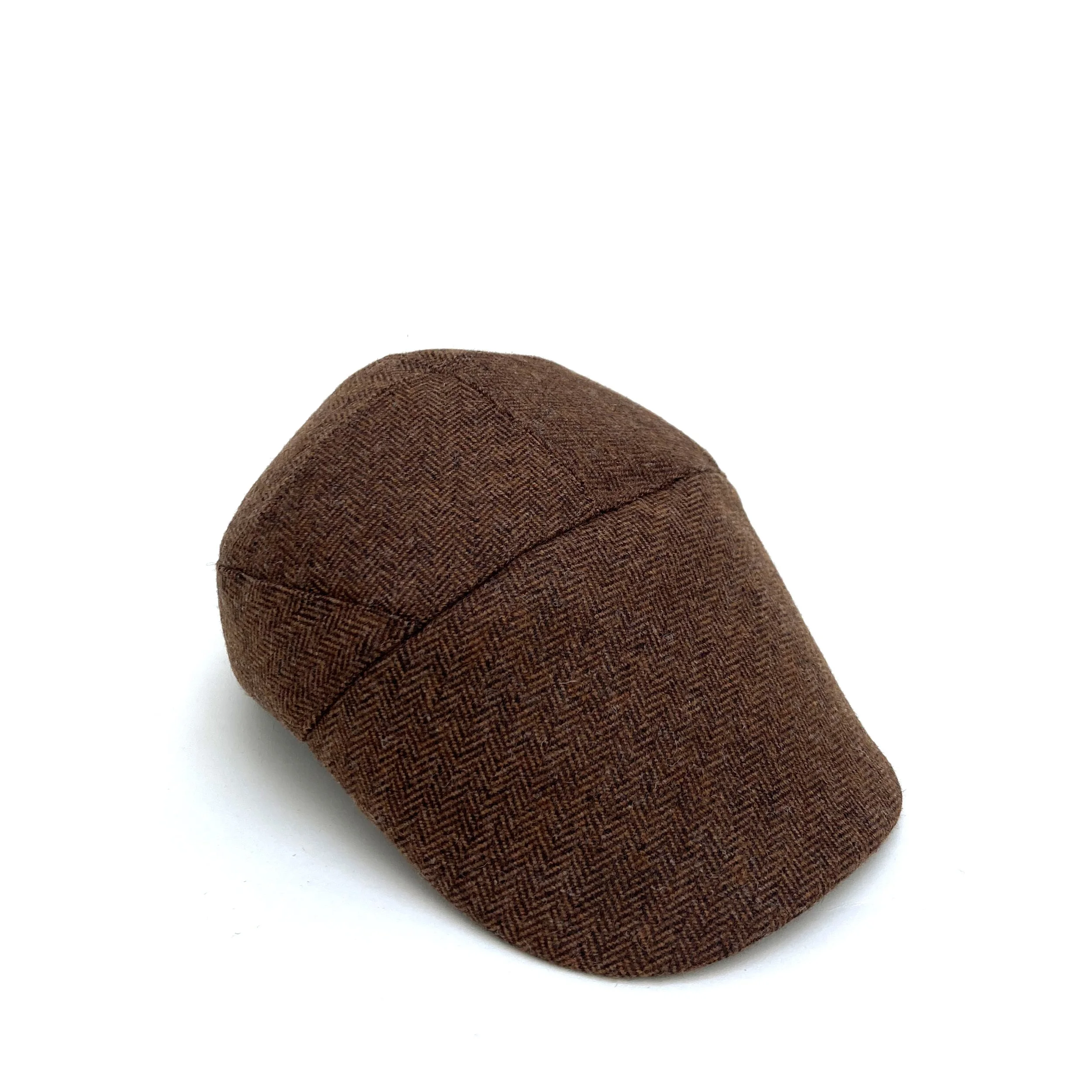 Wool Tweed Flat Cap by Karen Henriksen: 'Stamford' in bronze