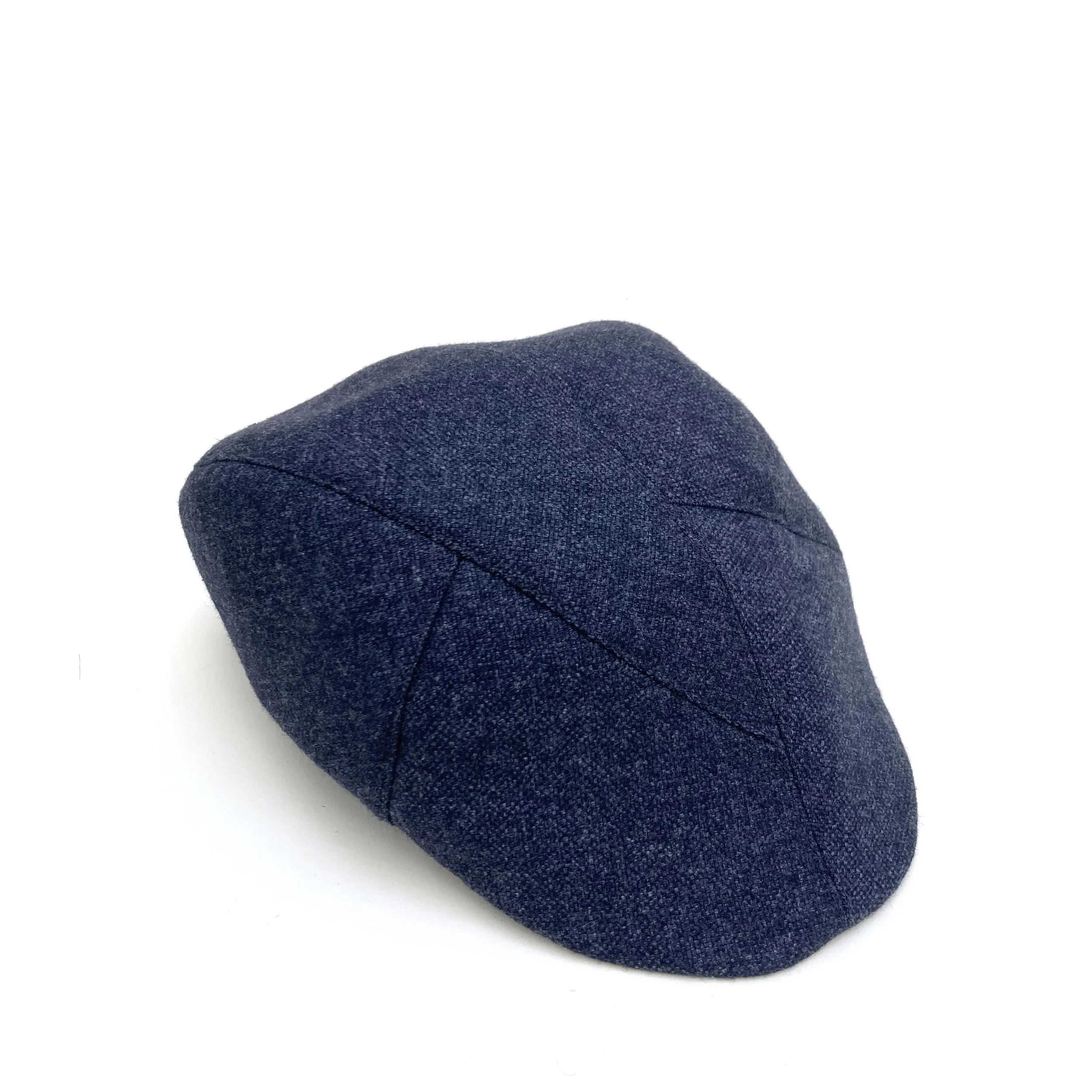 Wool Newsboy Style Cap by Karen Henriksen: 'Reeth' in blue-grey
