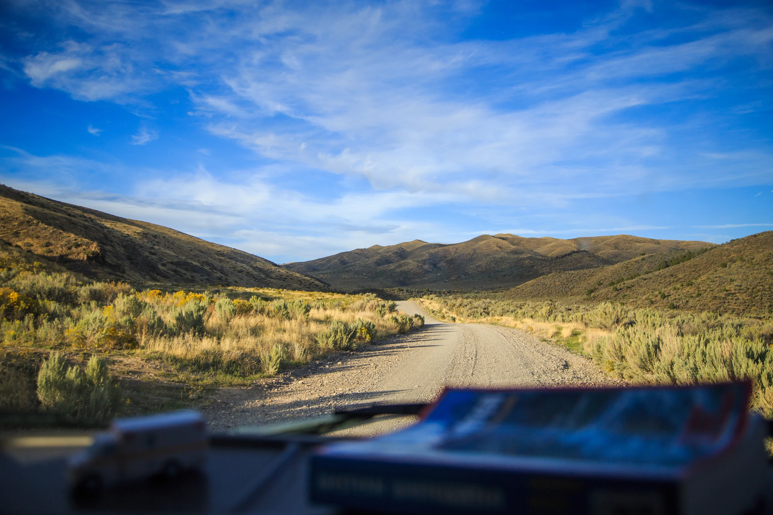 The dispersed camp sites were about 10 miles down a gravel road. The drive was beautiful in the late afternoon sun.