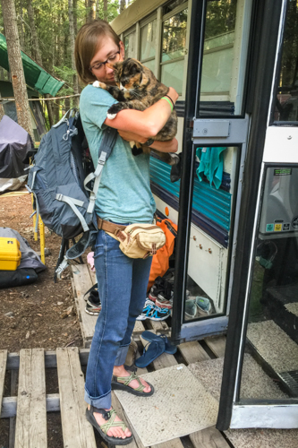 Put me down mom! Dad's gonna post a picture on your dumb blog and my friends are gonna see you hugging me and its gonna be embarassing. - Loulou the cat