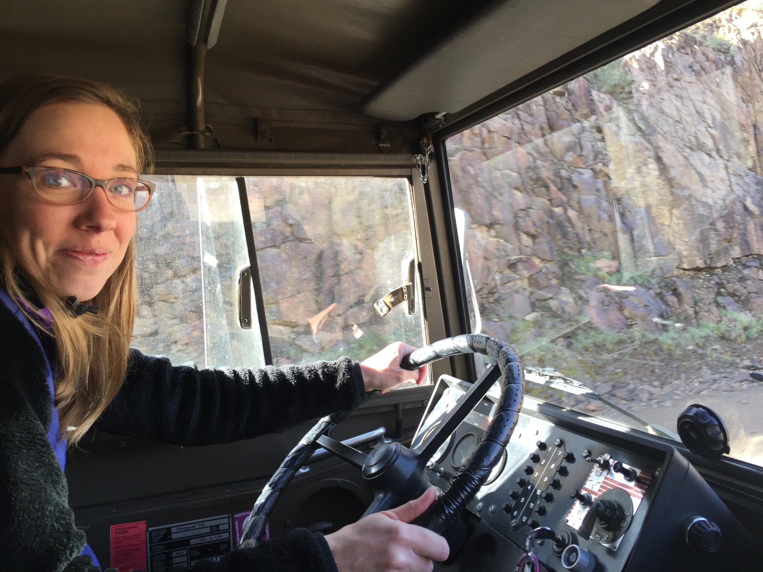 Behind the wheel for one of the first times!