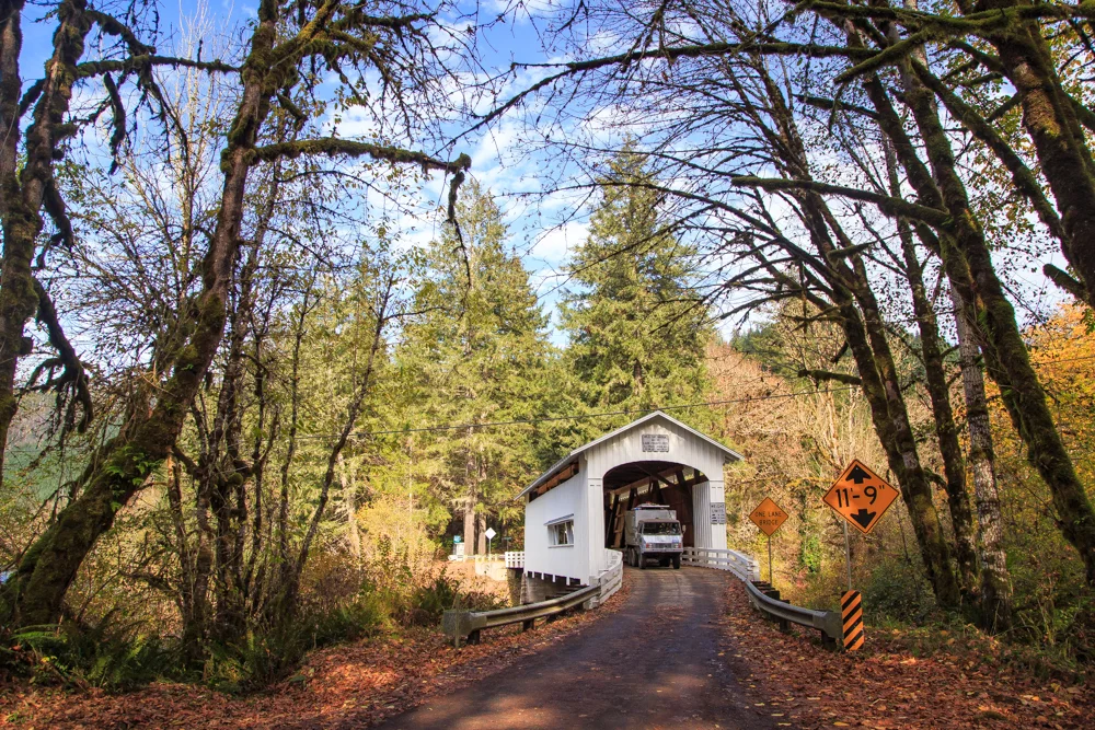Little Foot's first covered bridge!