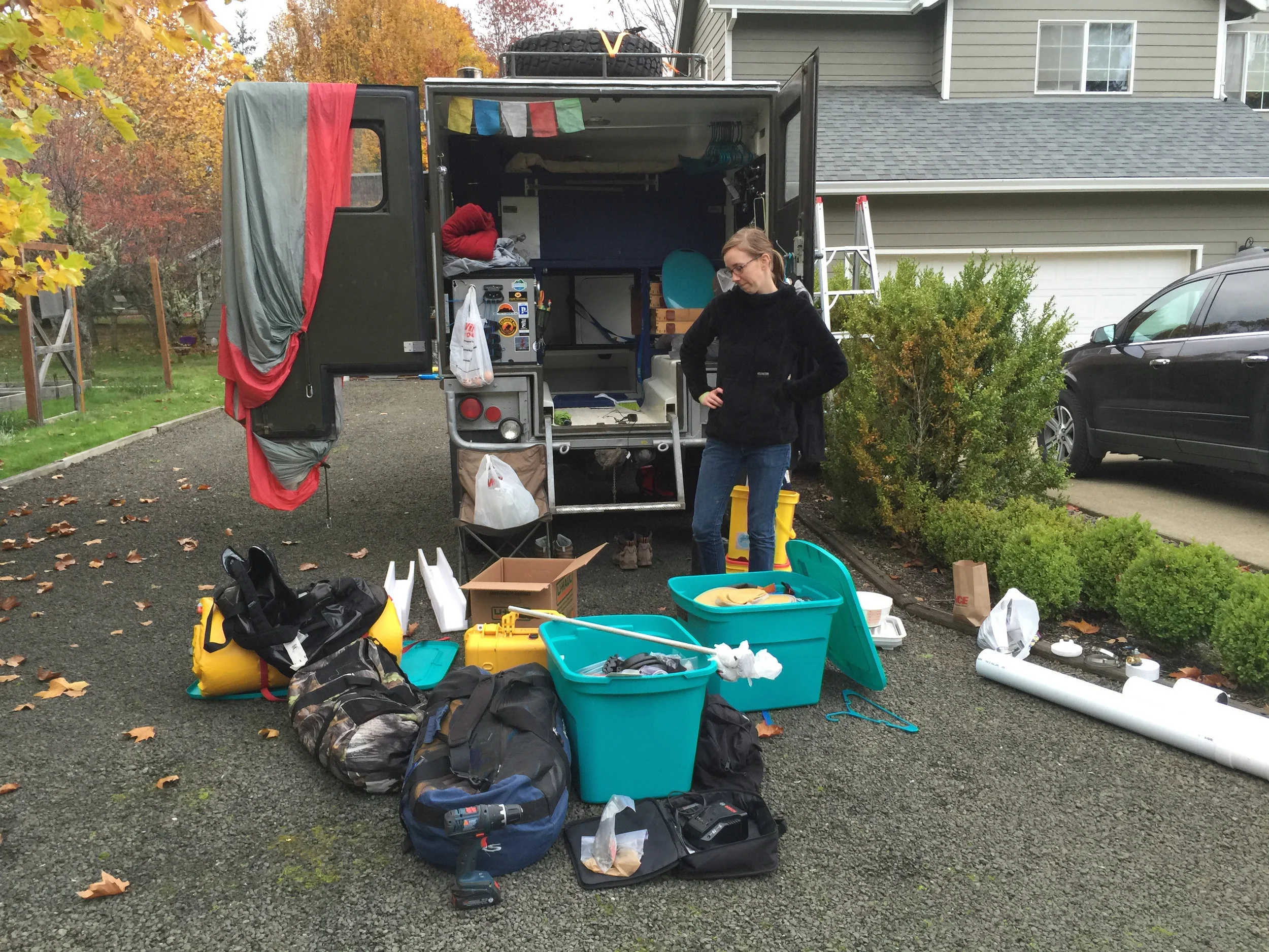 Taking stuff out.